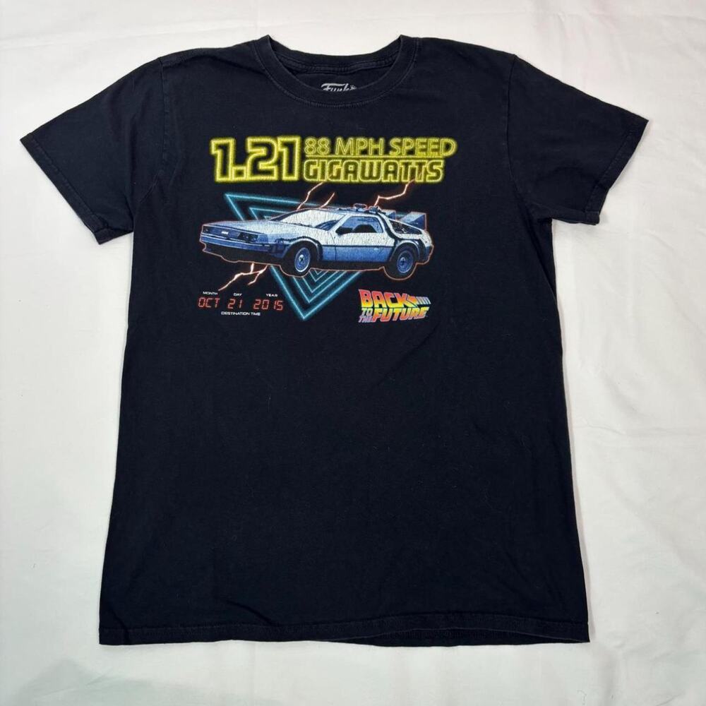 Back To The Future black cotton t-shirt